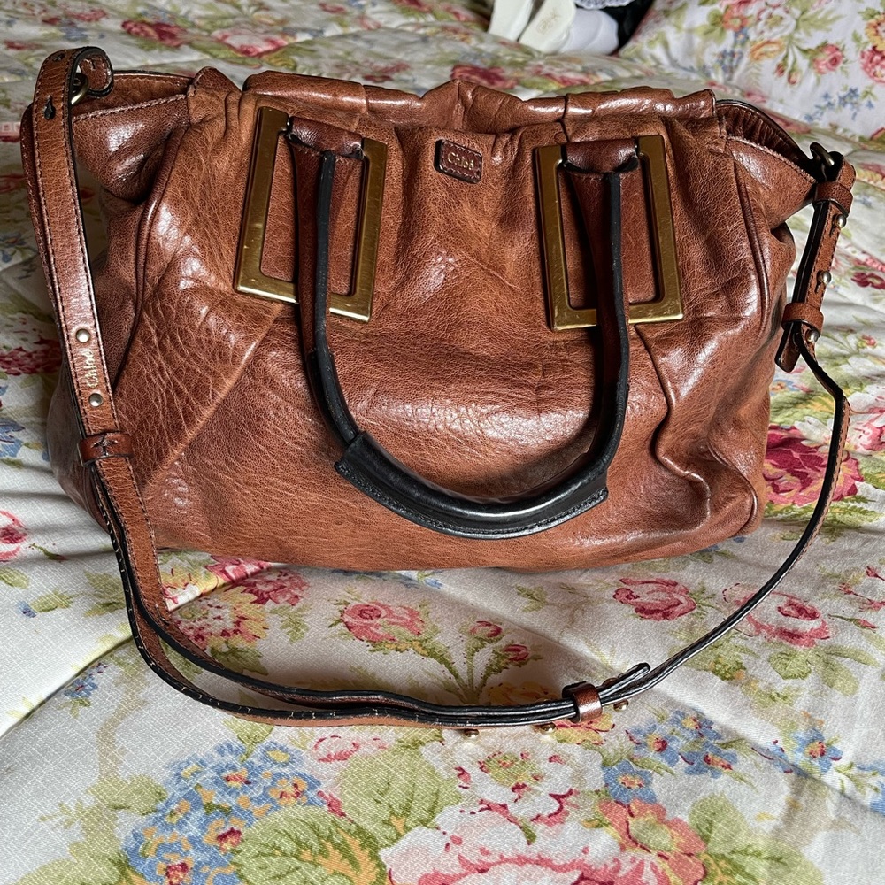Authentic Chloe Ethel Handbag Cognac
